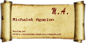 Michalek Agapion névjegykártya